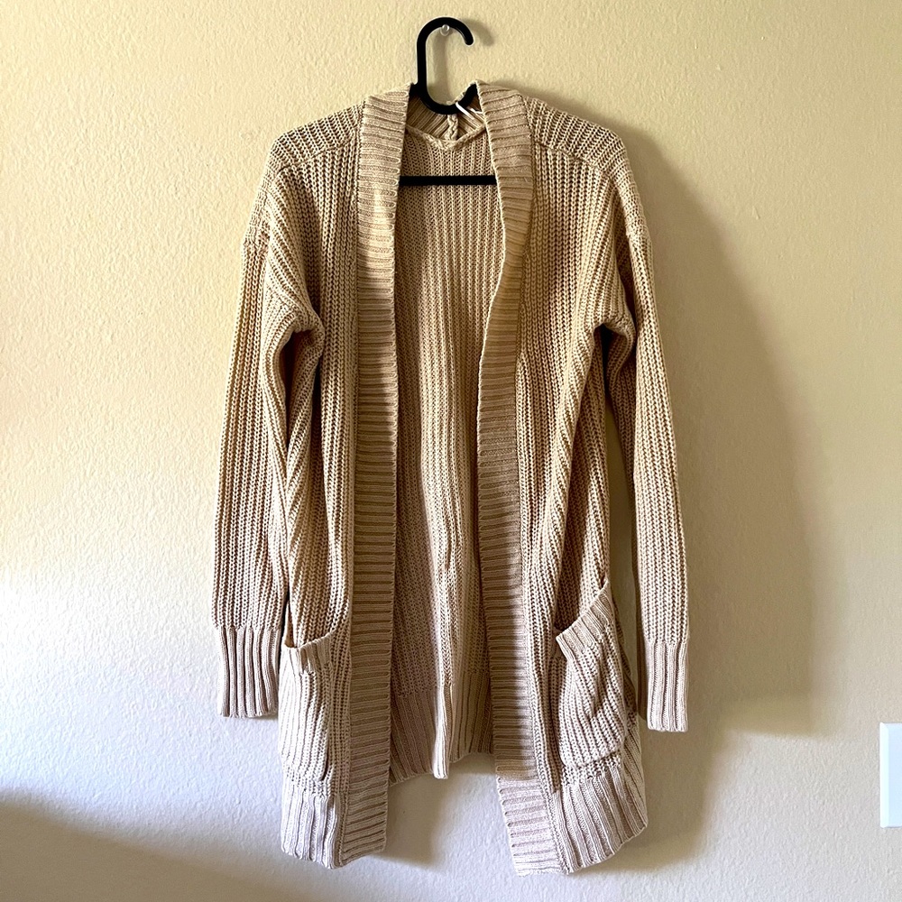 Knit tan cardigan